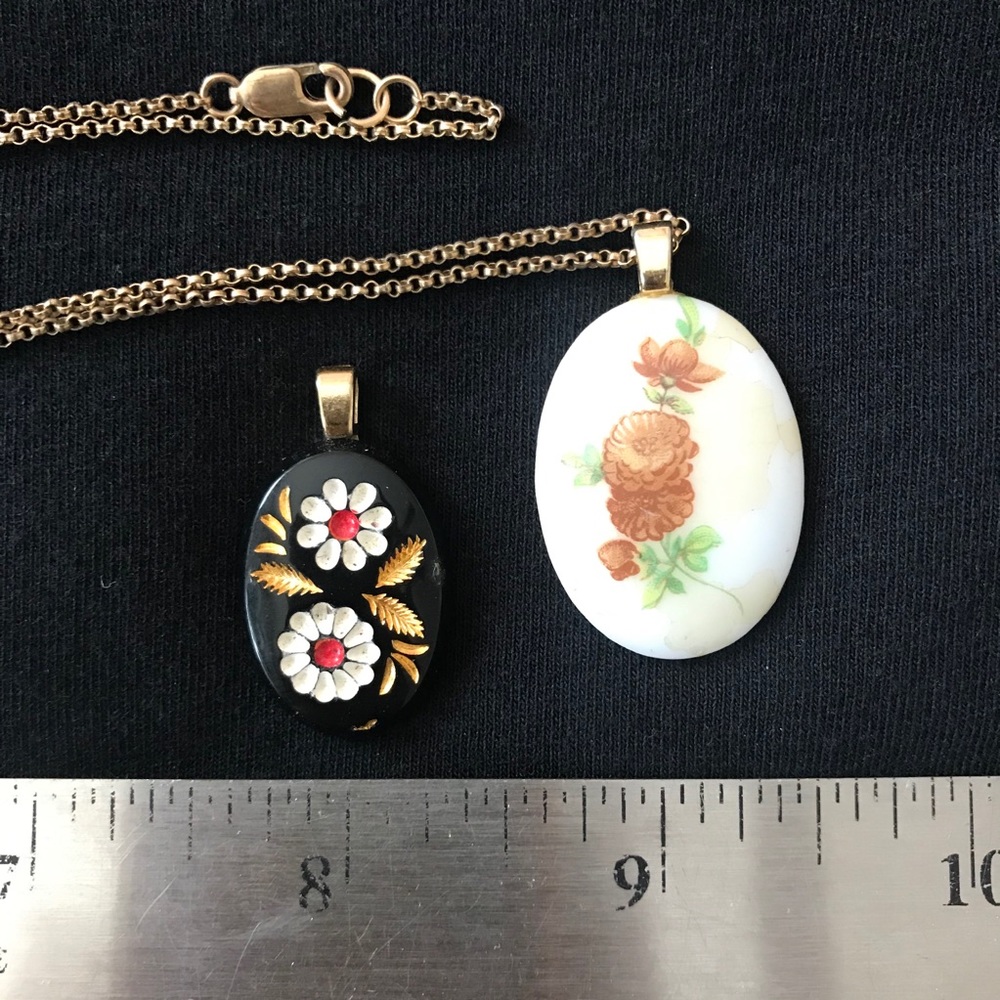Vintage pendants with 14k Gold-filled findings